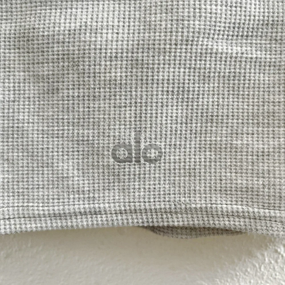ALO YOGA Micro Waffle Sierra Top No Size Tag Check Measurements